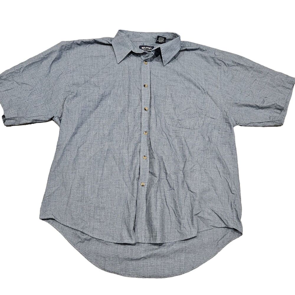 Puritan Wrinkle Resistant Men's Short Sleeve Button Down Shirt Size XL